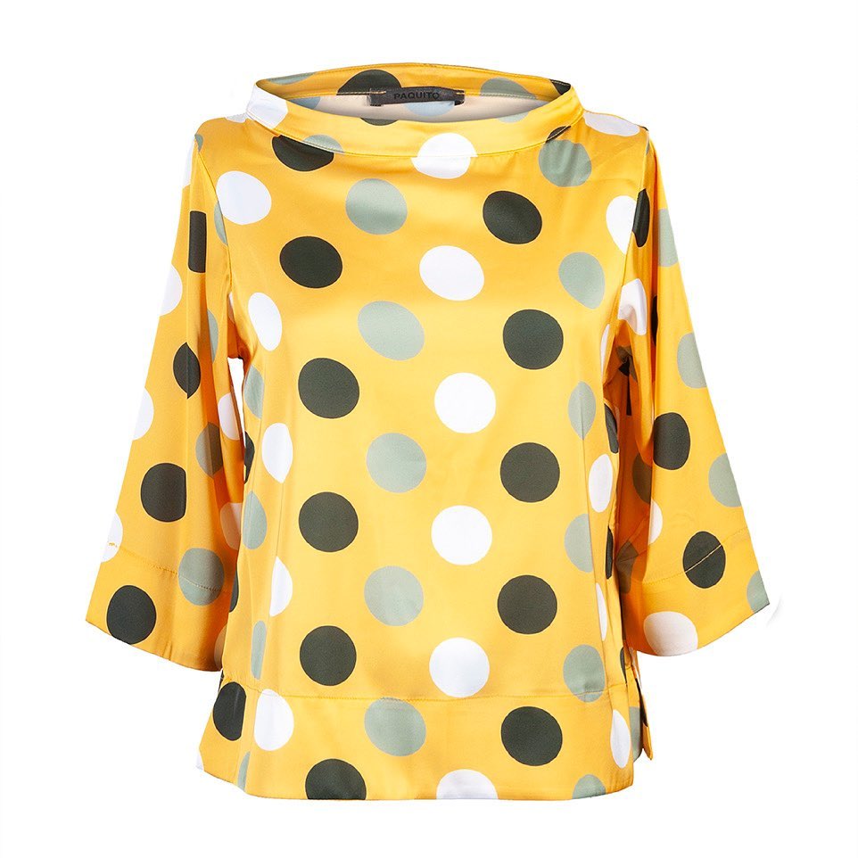 SILK BLOUSE WITH POLKA DOTS