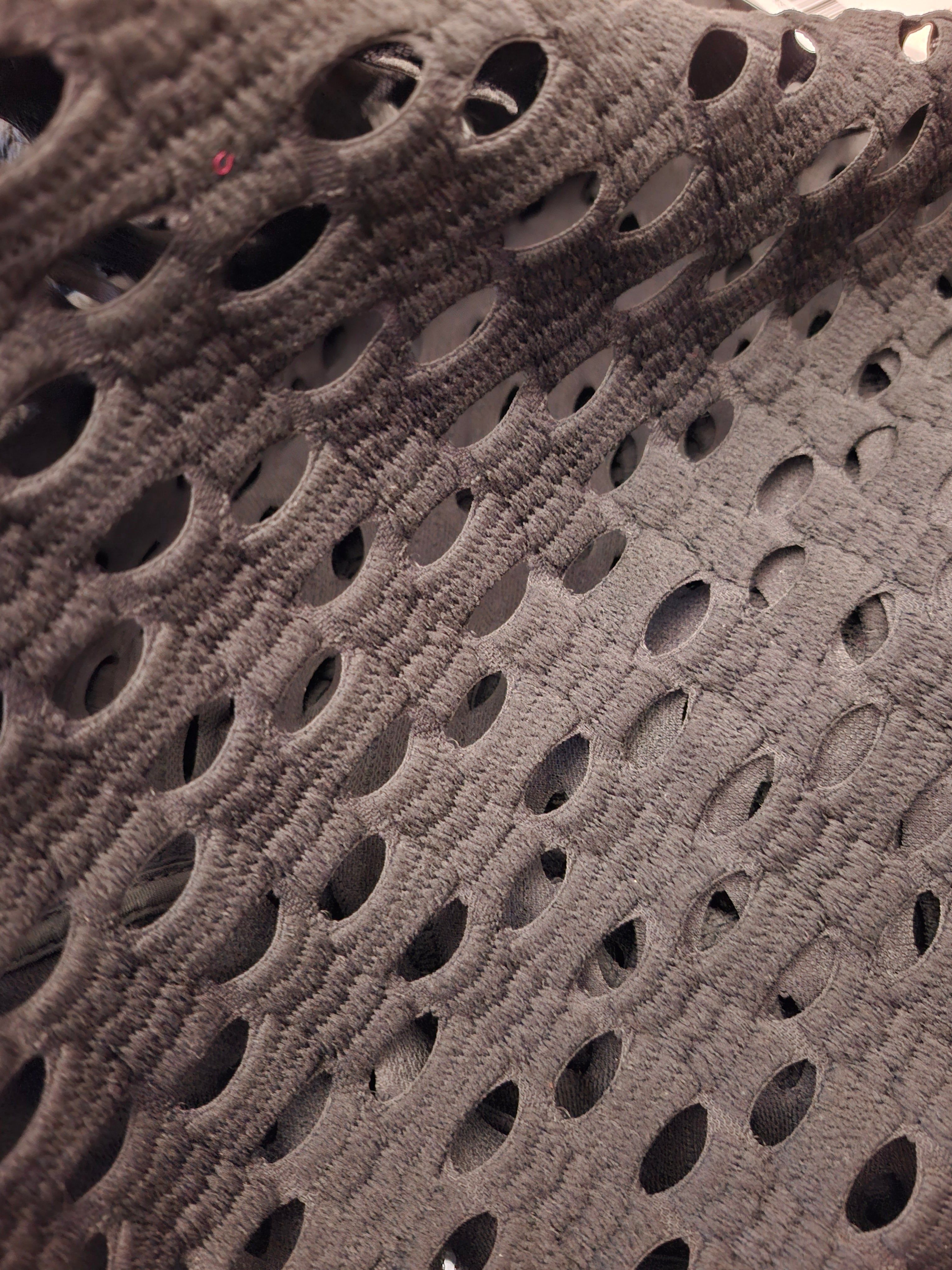 PERFORATED BLOUSE WITH SILKY CUFF