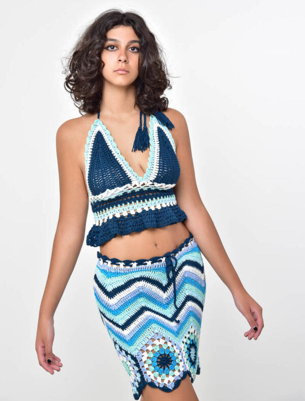 TOP CROCHET SEA COLOR