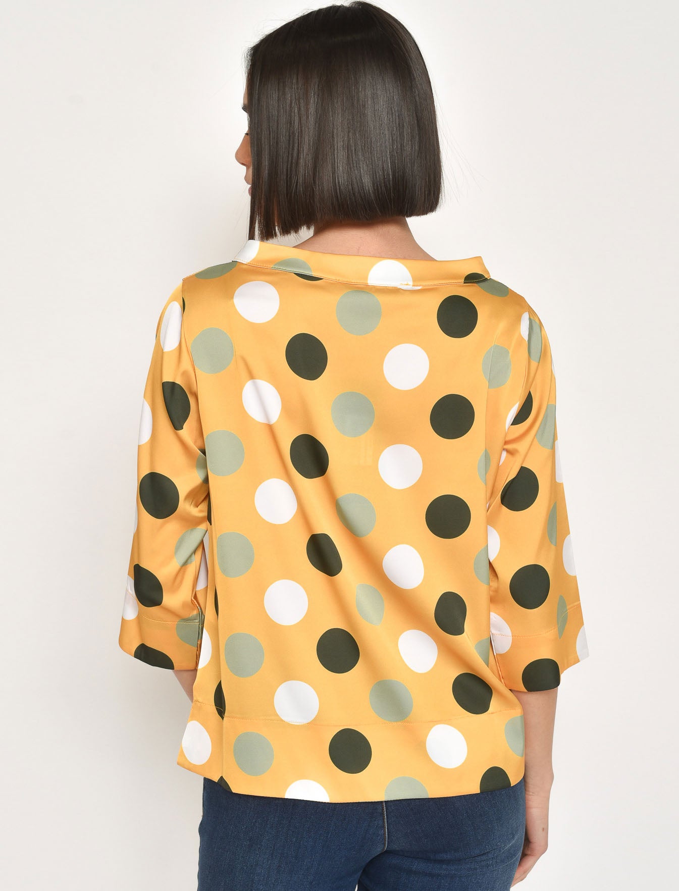 SILK BLOUSE WITH POLKA DOTS
