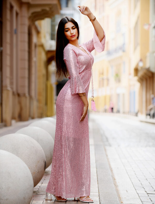 PAILLETTES LONG DRESS