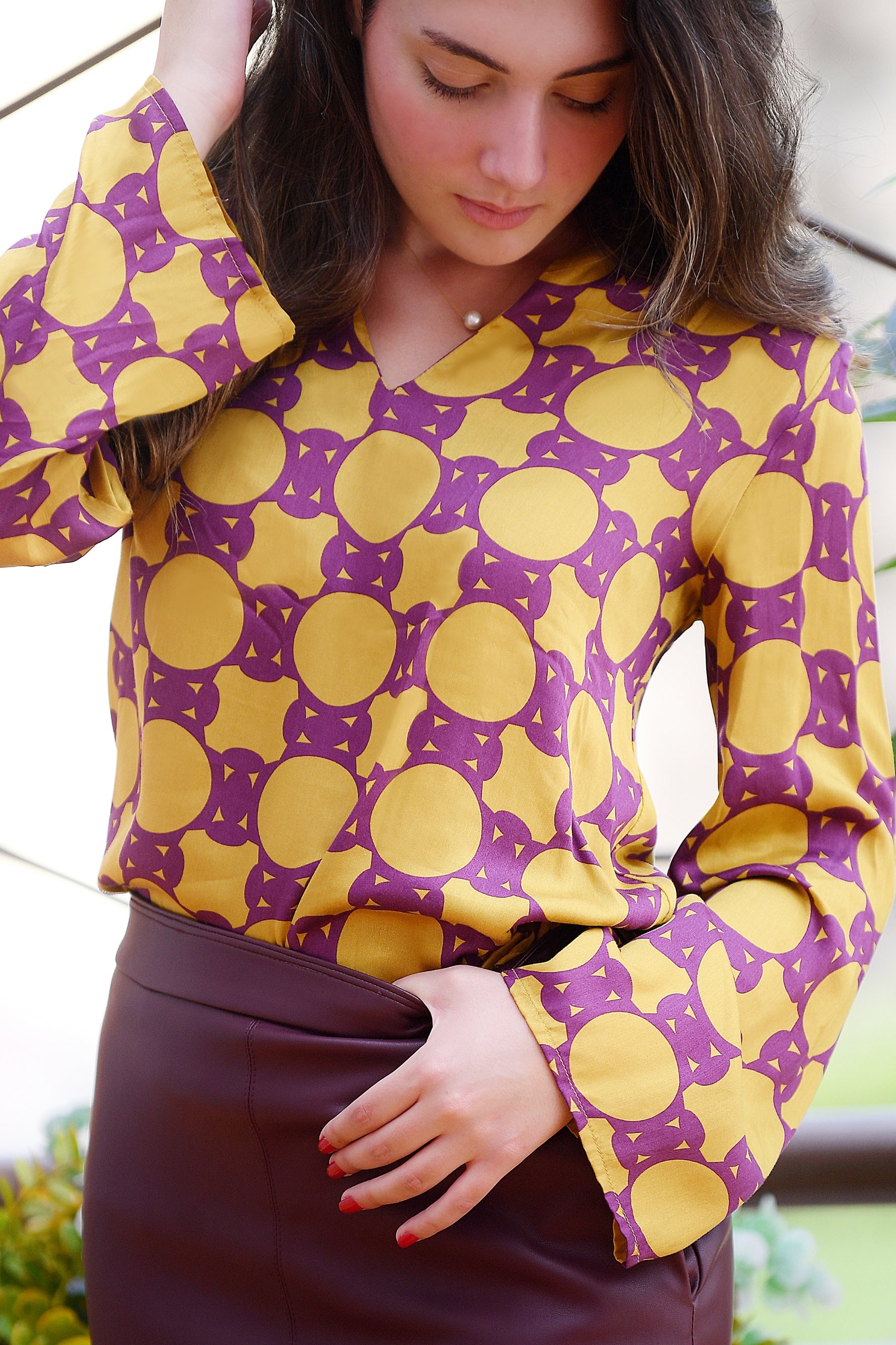 TUNICA BICOLOR GEOMETRIC DESIGNS