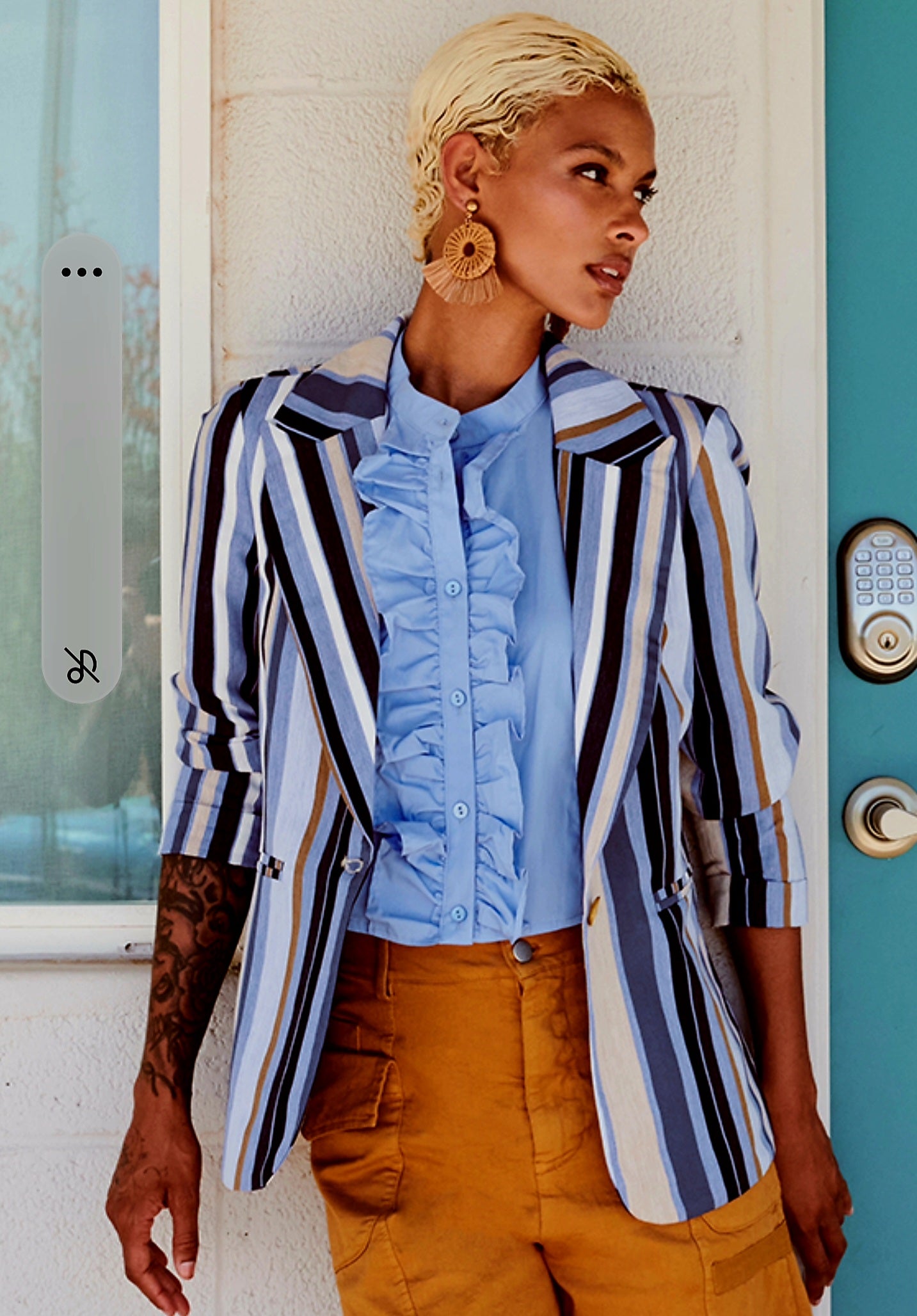 CASUAL STRIPPED JACKET