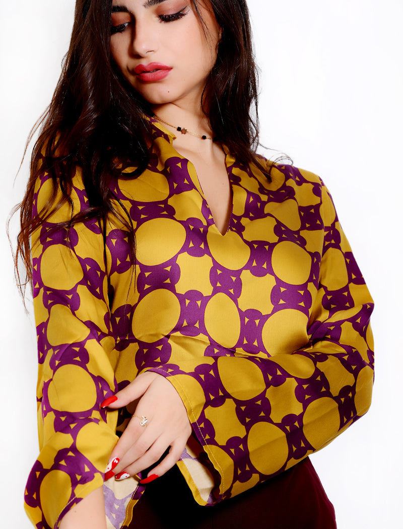 TUNICA BICOLOR GEOMETRIC DESIGNS